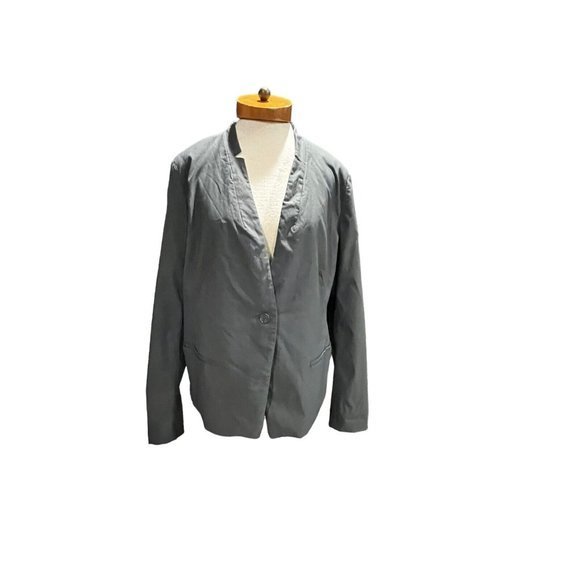 Simply Vera Vera Wang Single Button Blazer Jacket Long Sleeve Size XXL Gray - Picture 1 of 12